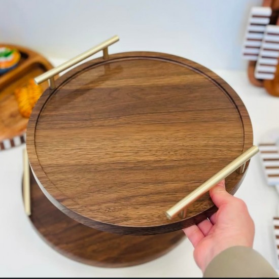 Wooden Tray Set 2 Pcs